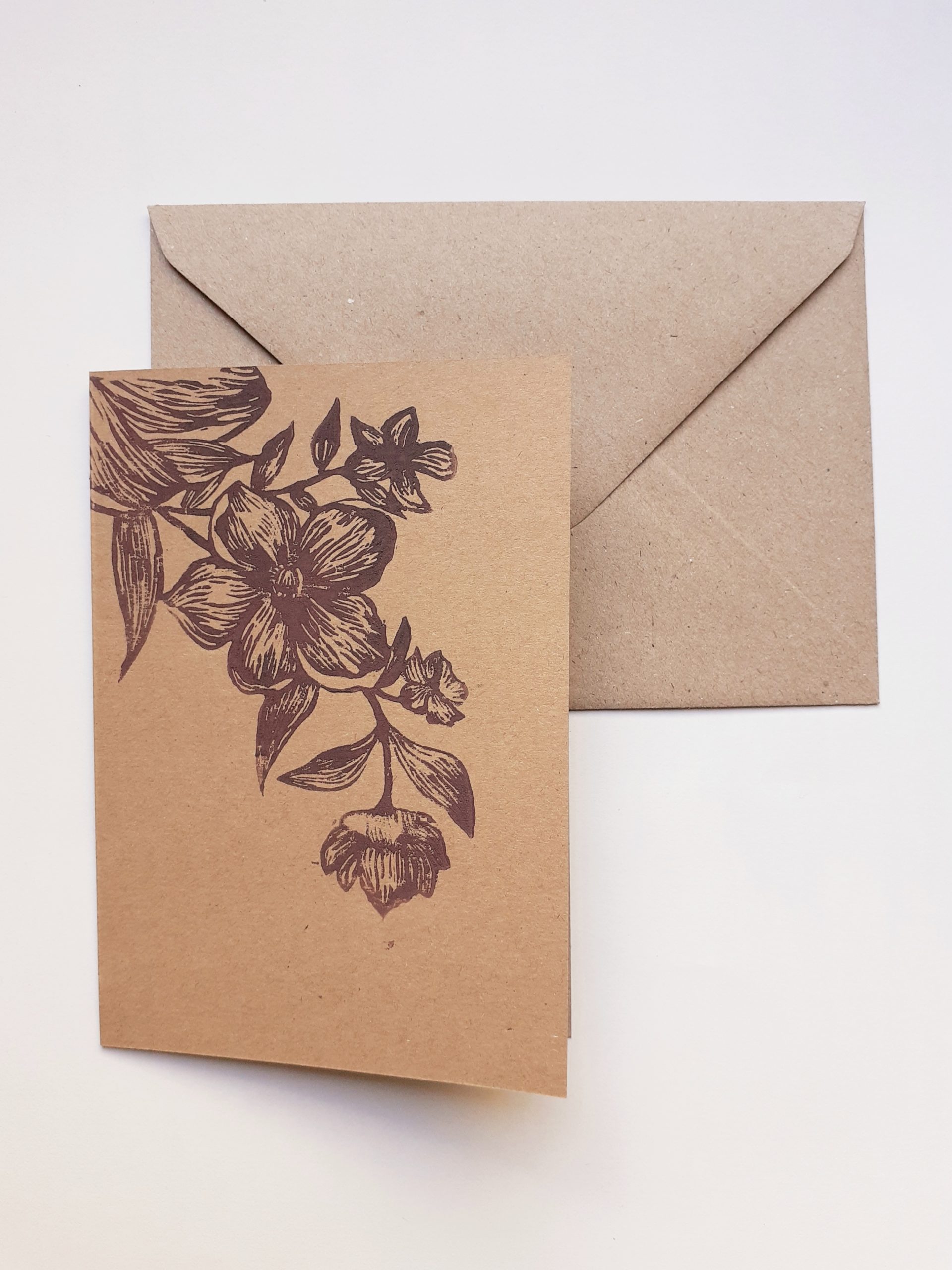 Carte fleurs 1, + enveloppe